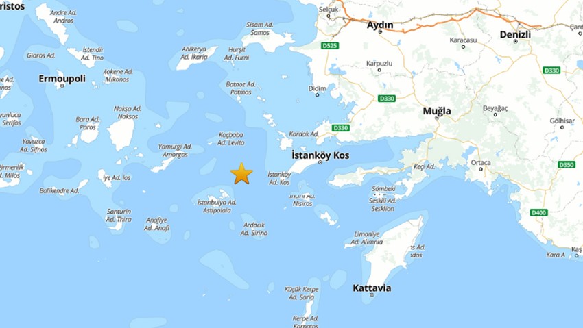 Bodrum açıklarında deprem