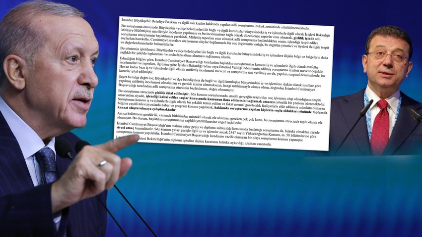 Eski hukuk danışmanının Erdoğan'a sunduğu çok özel İmamoğlu bilgi notu ortaya çıktı