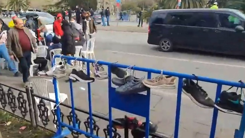 Saraçhane'de sabah saatlerinde herkesi şaşırtan manzara: Her yer ayakkabı, her yer bot - Resim: 3