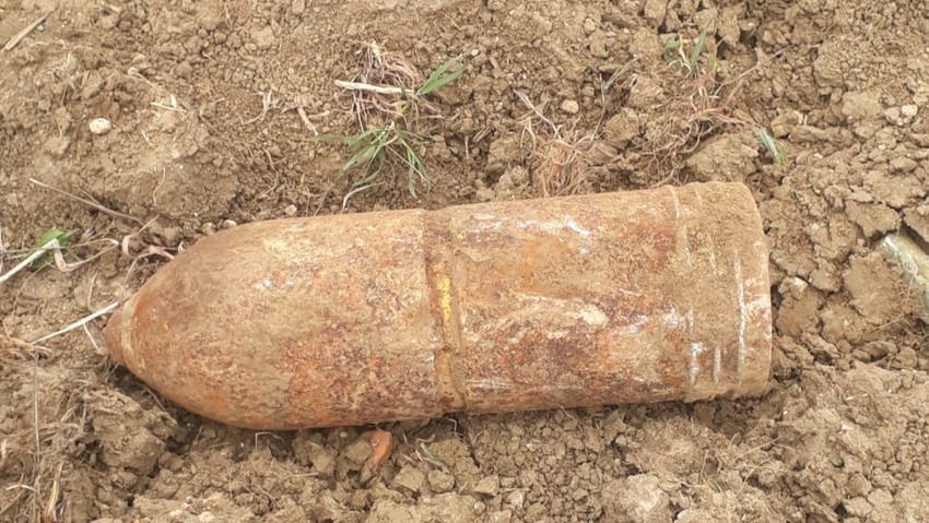 Çanakkale'de patlamamış top mermisi bulundu