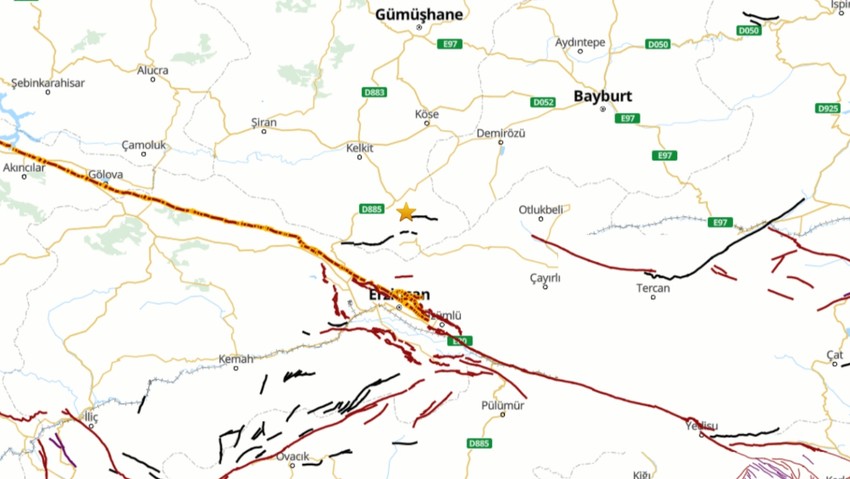 Gümüşhane’de 4.2 büyüklüğünde deprem