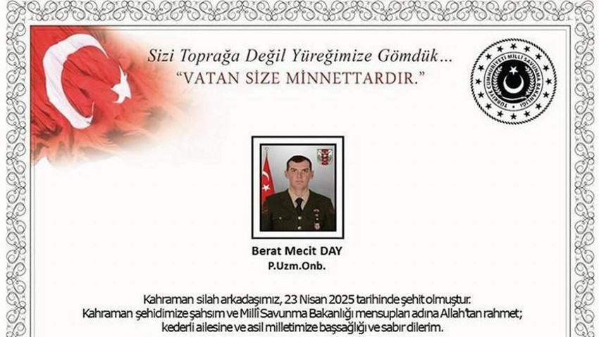 Trabzonspor'un eski futbolcusunun yeğeni Pençe-Kilit operasyonu bölgesinde şehit düştü