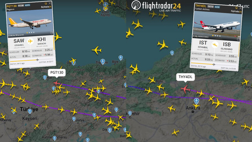 İstanbul - THY ve Pegasus uçakları İstanbul’a geri döndü