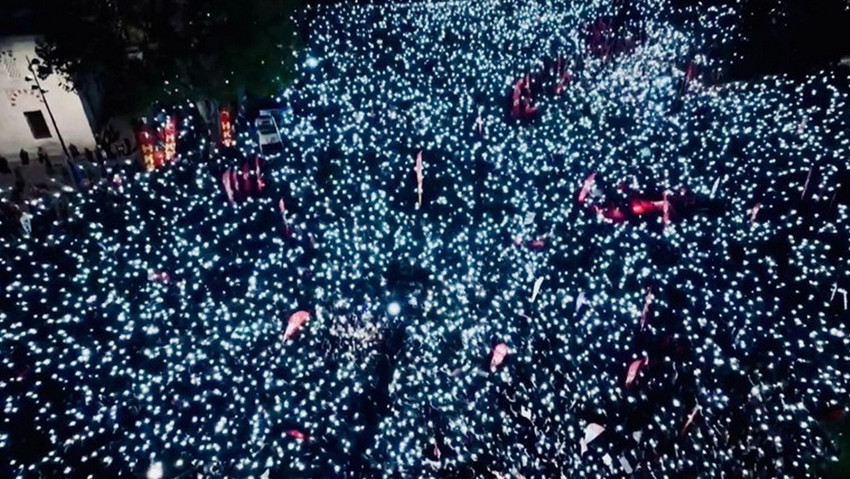 CHP'nin İstanbul mitinginde aydınlatma araçları alana alınmadı