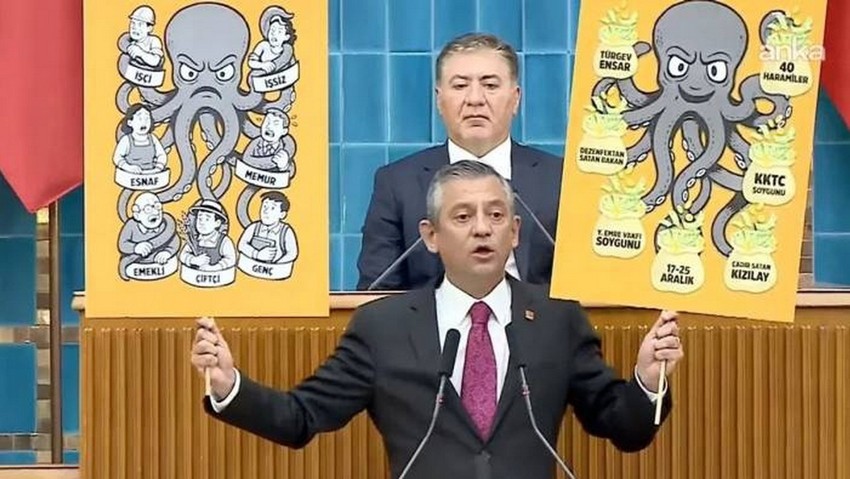 Özel'den Meclis'te Erdoğan'a ''ahtapot'' ve ''Free İmamoğlu'' resti