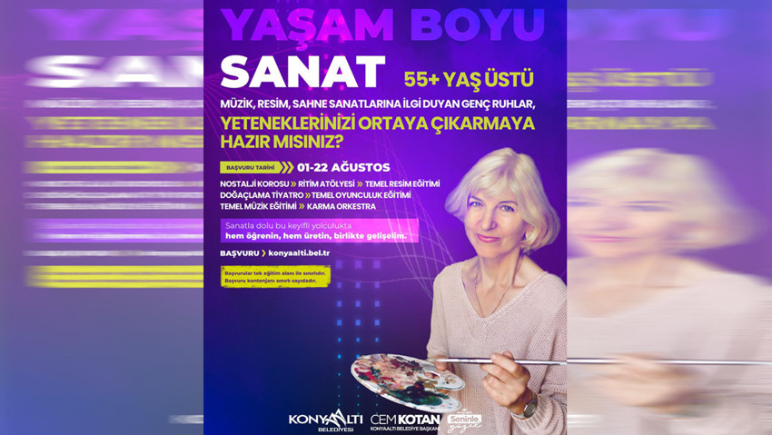 Konyaaltı'nda Yaşam Boyu Sanat Kursu düzenlenecek