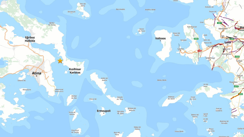 Ege'de 5,1 büyüklüğünde deprem