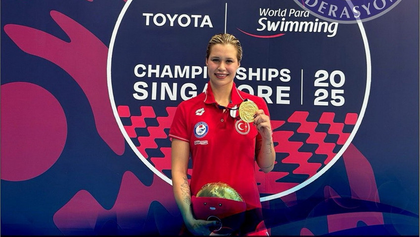 Milli paralimpik yüzücümüz Defne Kurt'tan 5. dünya şampiyonluğu