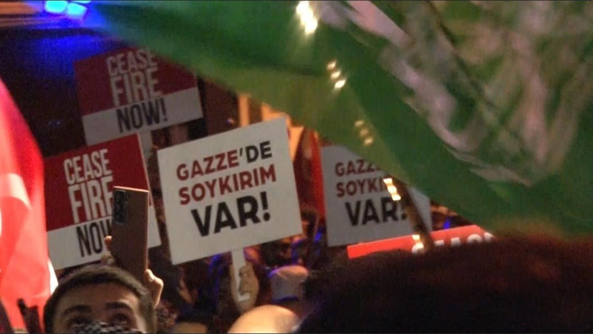 İstanbul'da dün gece... ABD ve İsrail Konsolosluğu önüne akın ettiler - Resim: 4