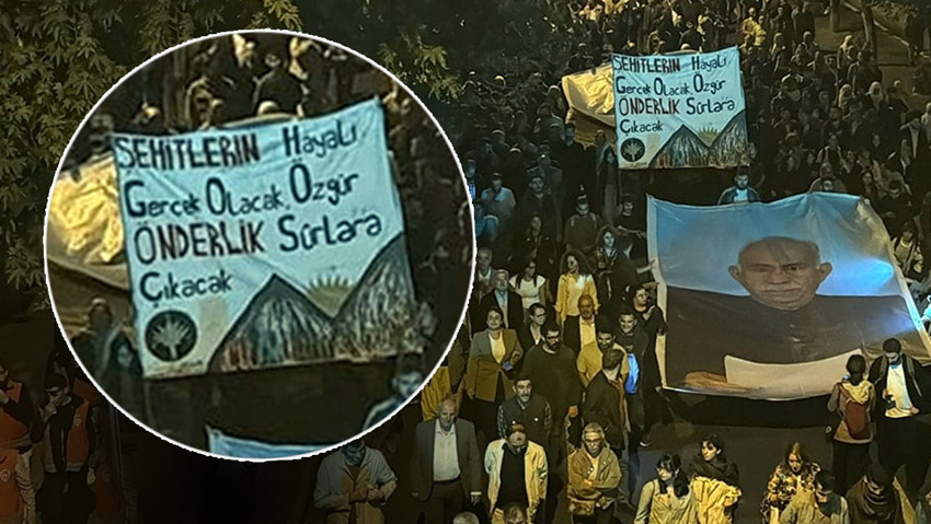 Diyarbakır'da bebek katili Öcalan'a özgürlük yürüyüşü düzenlediler