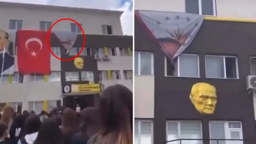 Cumhurbaşkanı Erdoğan posterini indiren liseli okuldan uzaklaştırıldı