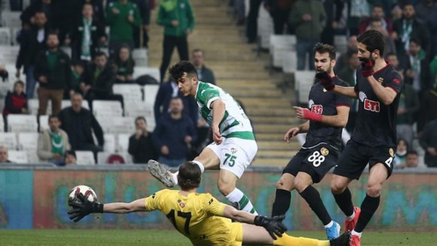 TFF 1. Lig: Bursaspor: 0 - Eskişehir: 0 (İlk yarı sonucu)