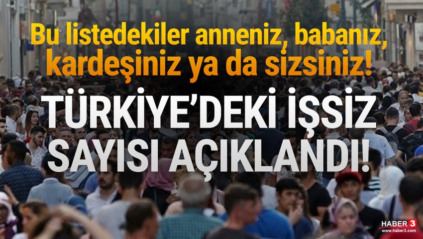 İşsizlik rakamları açıklandı
