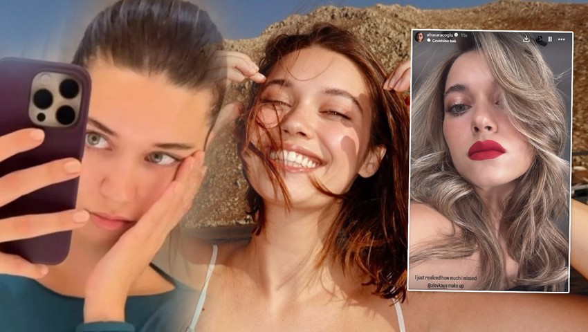 Makyajsız güzelliğiyle olay olan Afra Saraçoğlu imajını baştan aşağı değiştirdi