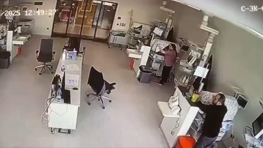 Sağlık çalışanlarının depremde bebek nöbeti kamerada