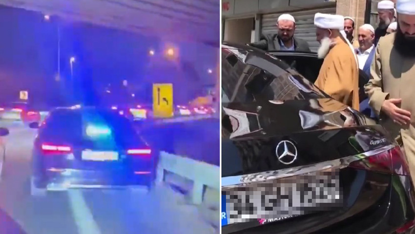 İstanbul trafiğinde isyan ettiren çakarlı araç Menzil'in çıktı!
