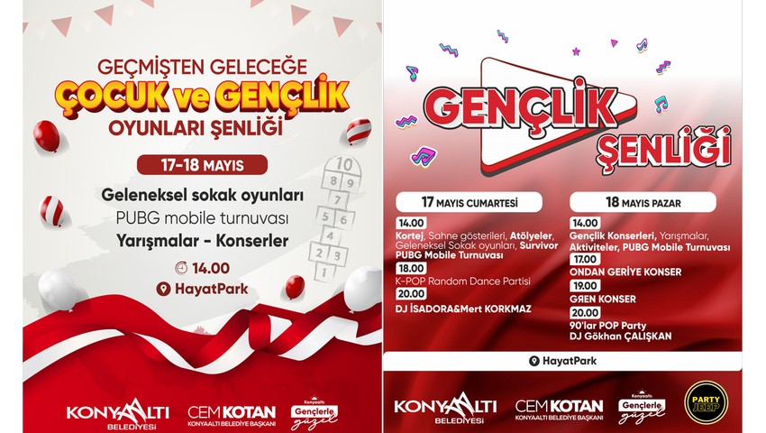 Konyaaltı Belediyesi'nden 19 Mayıs'a özel gençlik şenliği