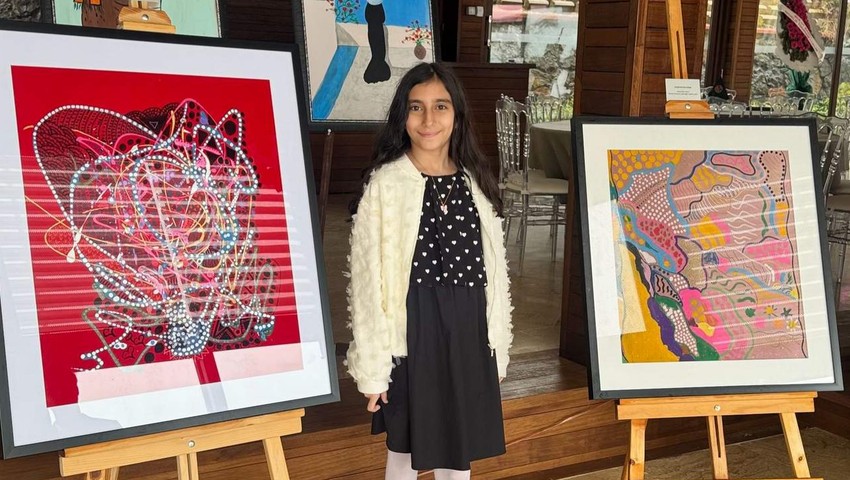 Küçük ressam Zeynep Reyyan Gören'den ilk sergi