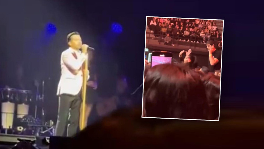 Konserde ilginç anlar: Önündeki seyirciyi Yalın'a şikayet edince...