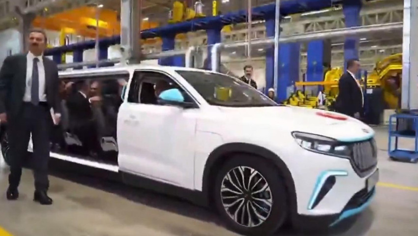 Togg'un Türkiye'de tek olan limuzin modeli ilk kez görüntülendi!