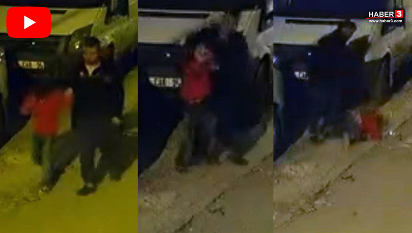 Sokak ortasında minik çocuğa dehşeti yaşatan şehir teröristi kamerada!