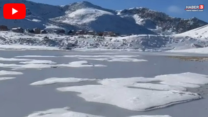 Türkiye'nin eşsiz gölü -13 derece soğukta dondu...