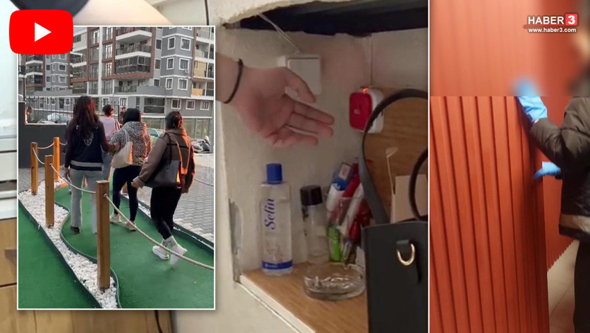 Gizli bölmeli, zil sistemli ''fuhuş'' salonlarına polis baskını