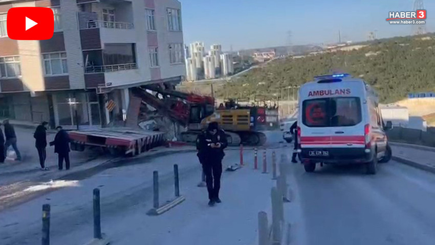İstanbul'da korkunç kaza! Vinç binaya girdi, apartman boşaltıldı, yaralılar var!