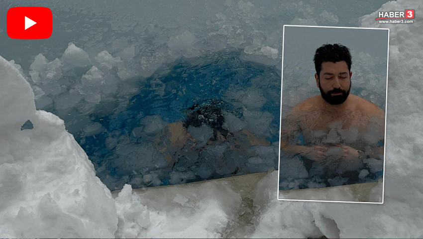 Onu ne -10 derecedeki soğuk hava ne de buz gibi su durdurabildi!