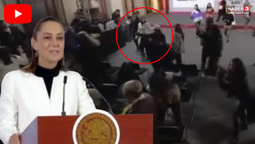 Meksika'da şiddetli deprem! Salonu kadın Devlet Başkanı boşalttı!