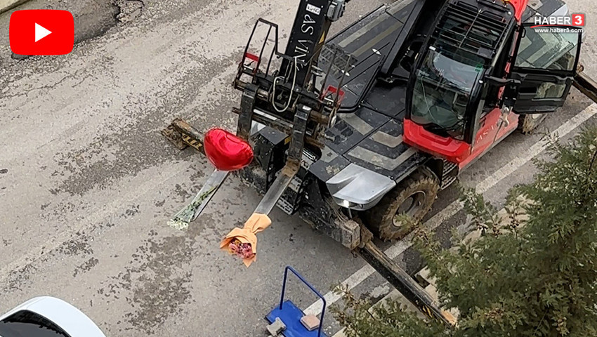 Sevgililer Günü’nü unutan kepçe operatörünün eşinden özür dileme şekli olay oldu