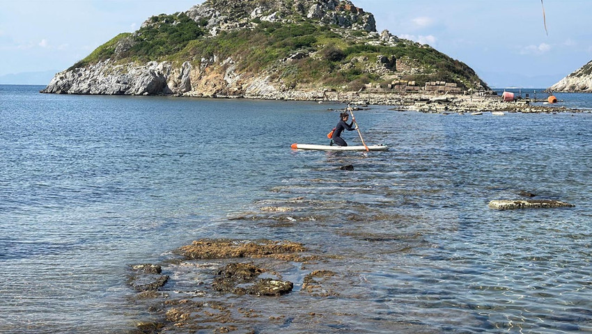 Bodrum'da deniz çekildi; su altında yatan tarih gün yüzüne çıktı