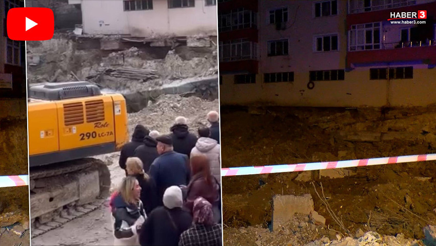İstanbul'da korku dolu anlar: Bitişikteki inşaat yüzünden temeli kayan 4 katlı bina tahliye edildi!