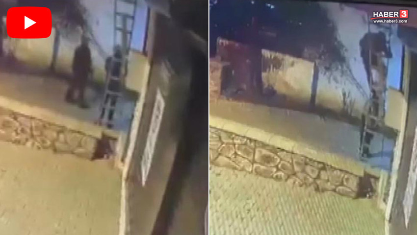 Merdivenle girdikleri evdeki kadınlara kabusu yaşattılar!