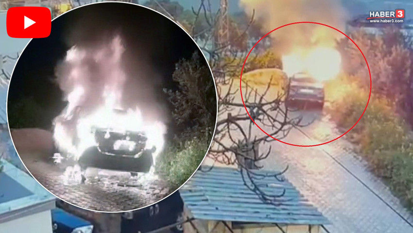 Otomobili benzin döküp yakmak isterken kendini de yaktı