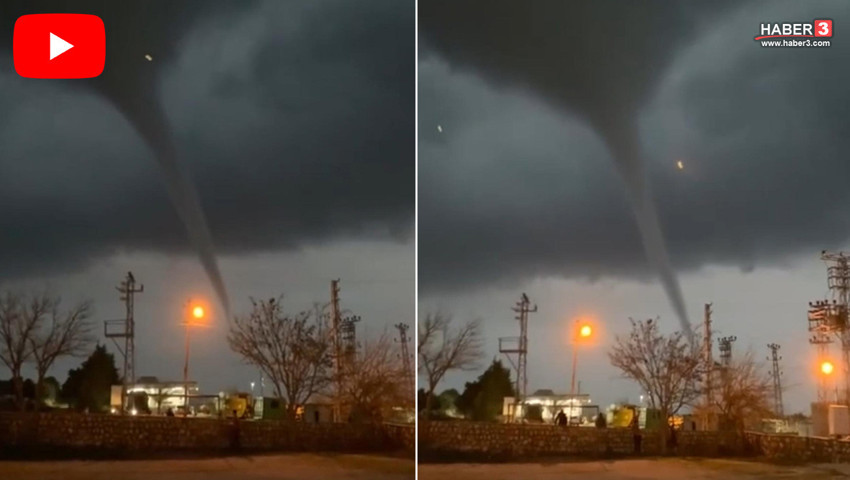 İlçe merkezinde dev hortum paniği! Saniye saniye görüntülendi