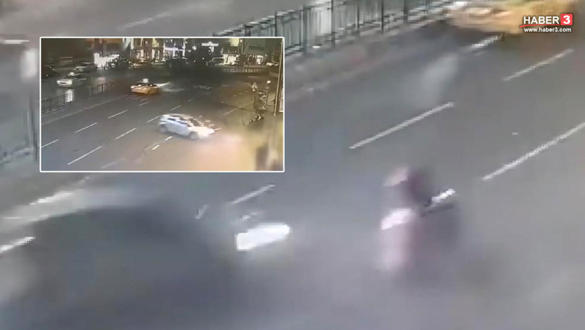 Otomobilin çarptığı motosiklet durağa daldı: Ölü ve yaralılar var!