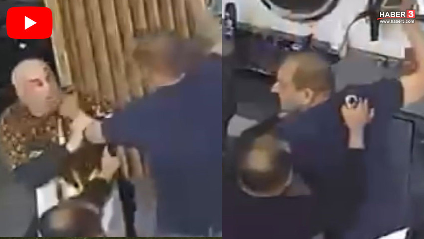 Berber koltuğunda satırlı pusu! Dehşet anları kamerada...