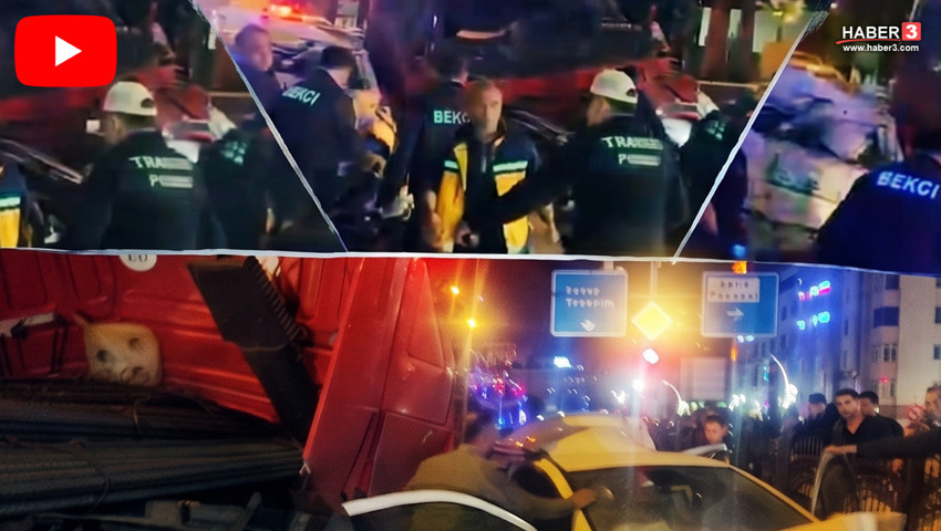Tır 2 otomobili biçti, çok sayıda ölü ve yaralı var! Katliam gibi kaza kamerada!