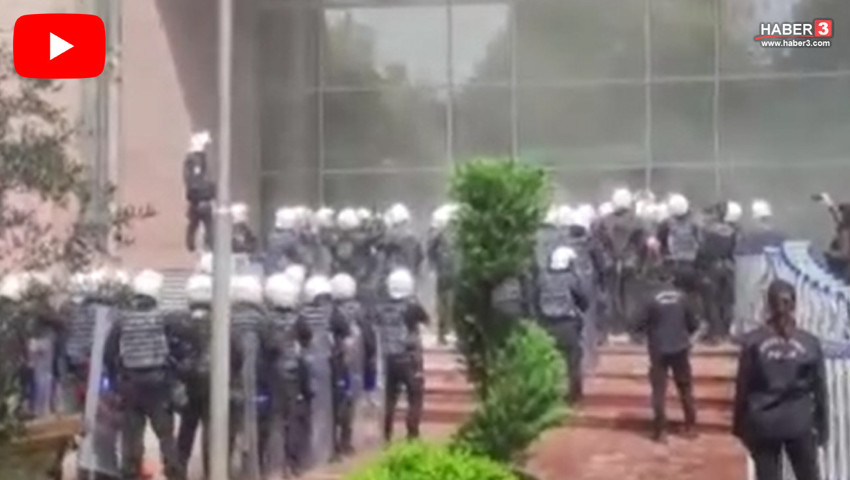 CHP Genel Merkezi'nde nöbet tutan partililere polis müdahalesi!