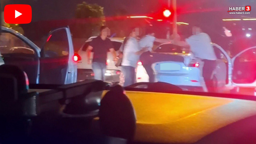 Trafikte maganda terörü kamerada! Bir kadın hayatının şokunu yaşadı