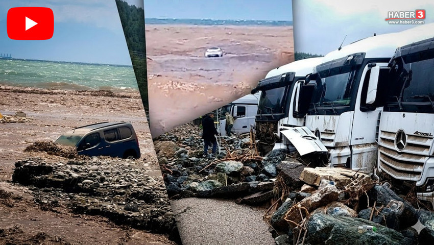 Asrın felaketiyle yıkılan Hatay ve Osmaniye'yi sel vurdu! Yollar çöktü, araçlar sulara gömüldü!