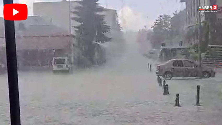 Yaz günü sel kabusu: Sağanak ve dolu hayatı felç etti!