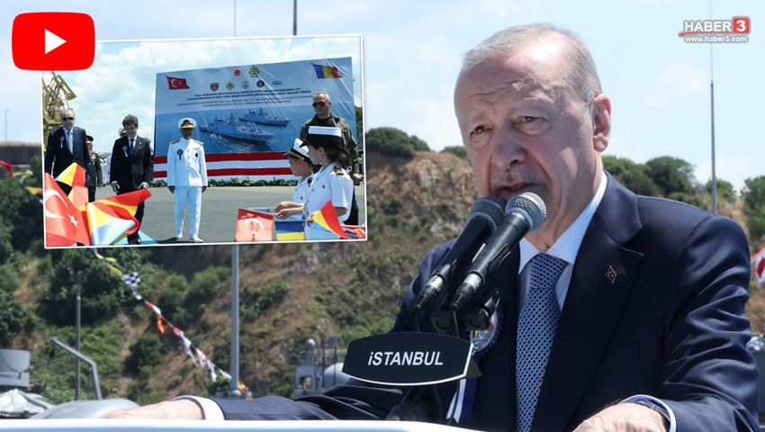 Erdoğan'dan tarihi savaş gemisi teslimatında net mesaj: ''Sahada güçlü olmayan menüde olur''