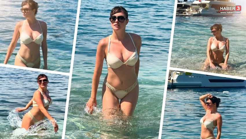 Melis Sezen yaz sezonunu beyaz bikinisiyle açtı, gören bir daha baktı