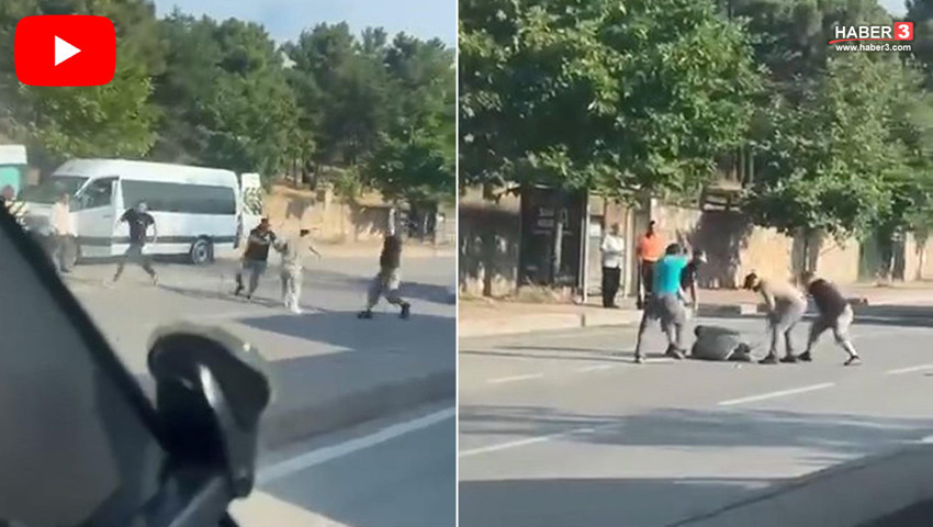 Trafik magandaları yol ortasında dehşet saçtı: Sopalarla dövdüler!