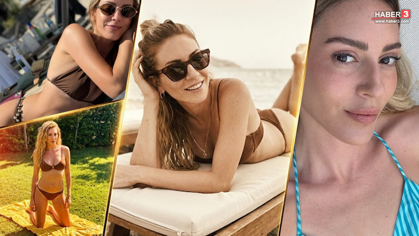 Sinem Kobal'dan bikinili tatil pozları: İki çocuk annesi oyuncunun fiziği gündem oldu
