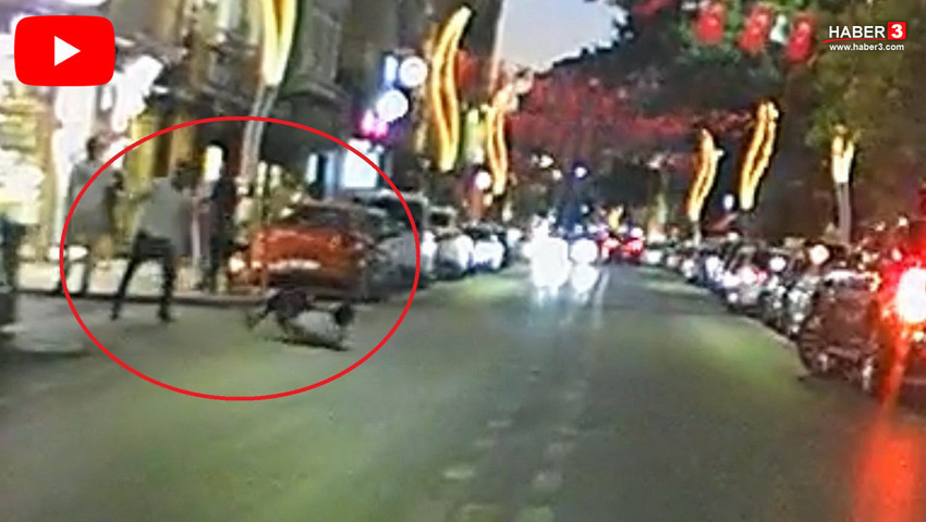 Sokak ortasında taşkınlık yapan alkollü şüpheli tek yumrukla yere serildi