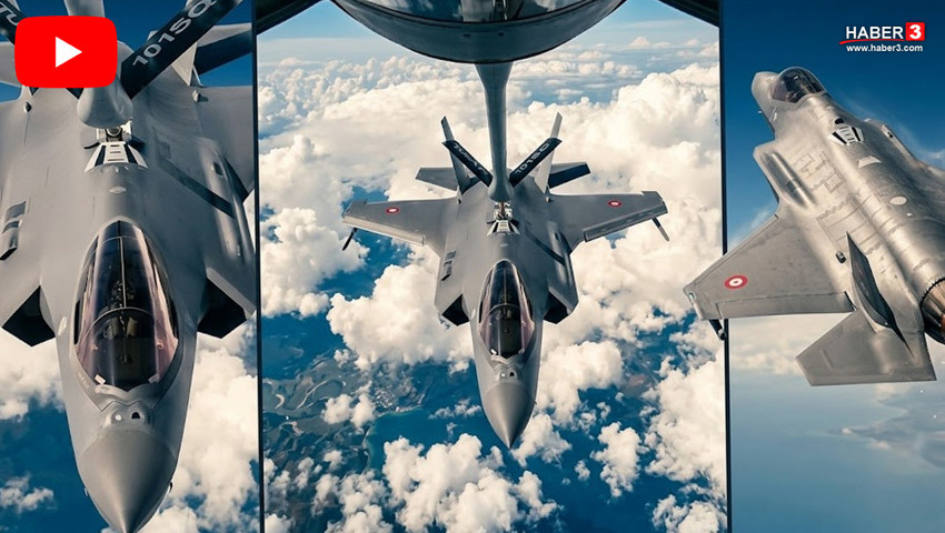 Türk tanker uçağından F-35'e Ankara semalarında yakıt ikmali