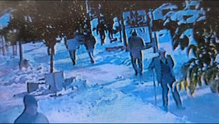 Karda kahreden ölüm kamerada - Resim: 1